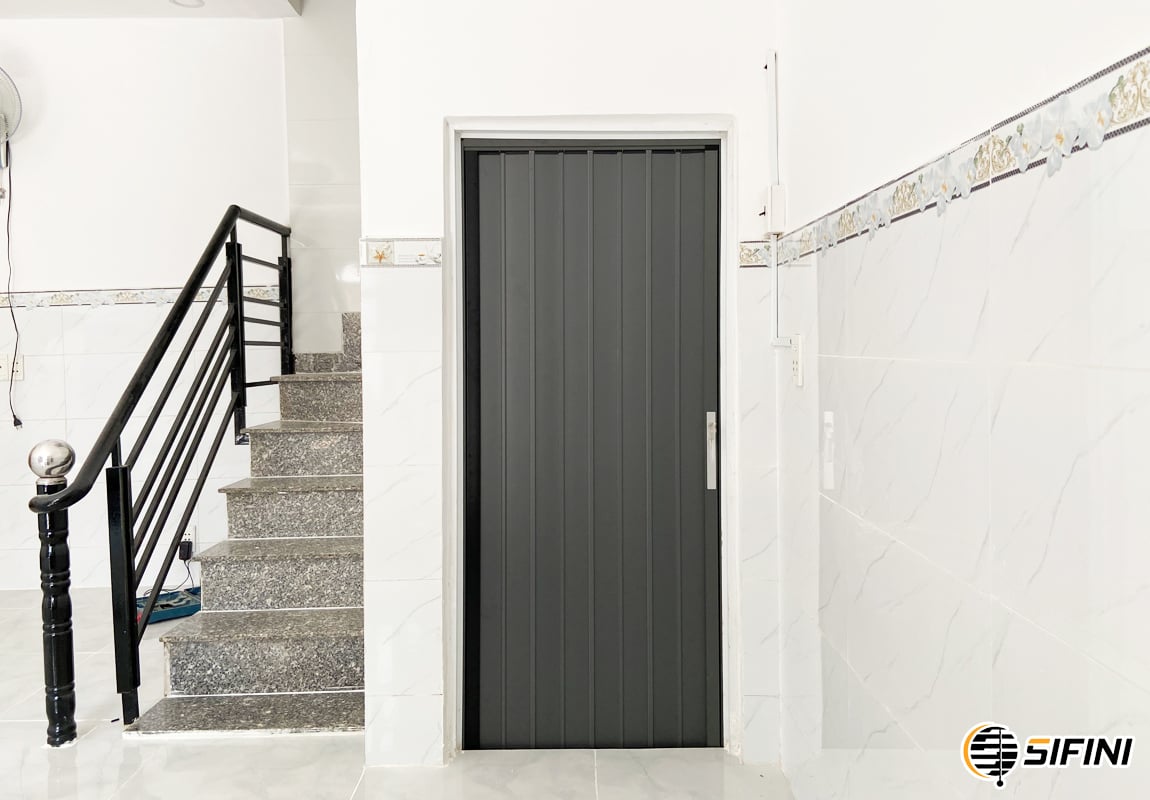 Cửa xếp lá nhôm nguyên tấm