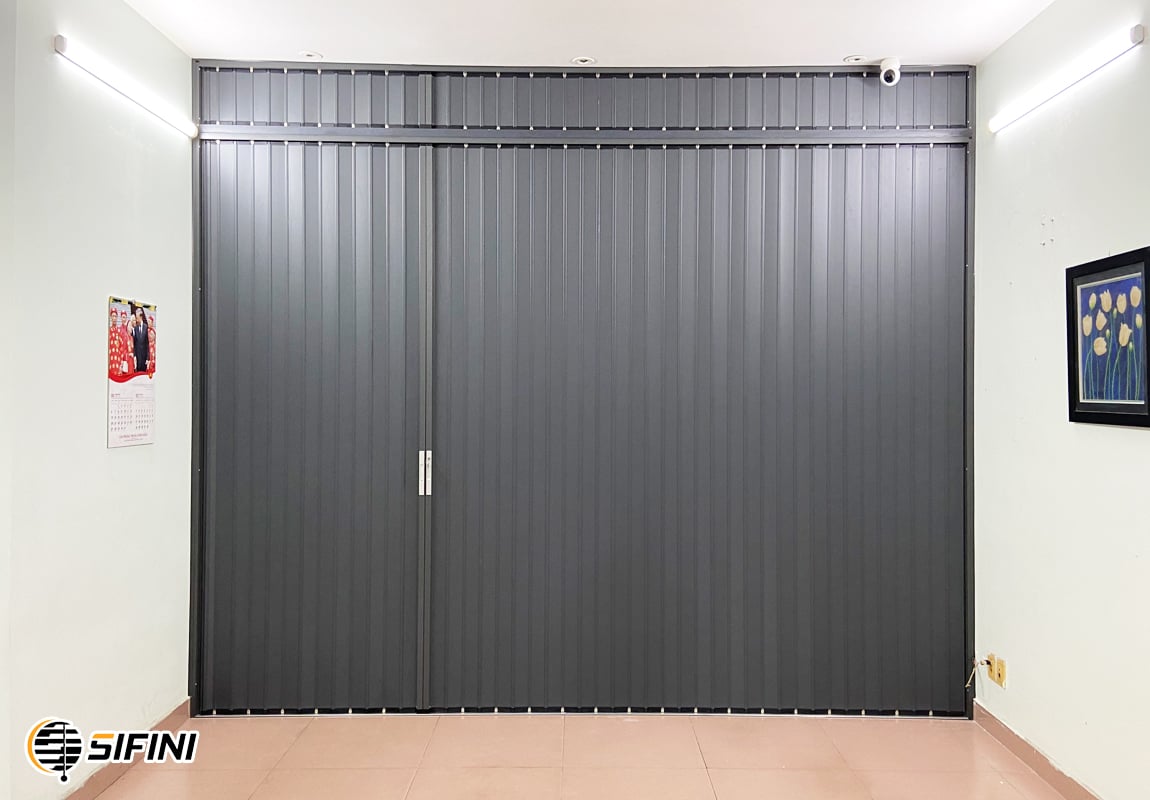 Cửa xếp lá nhôm nguyên tấm