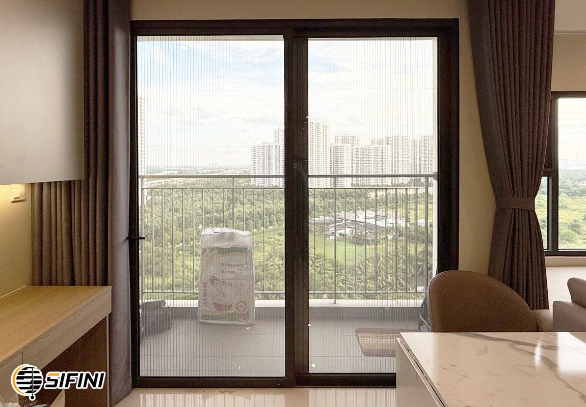 Cửa xếp lá nhôm lưới