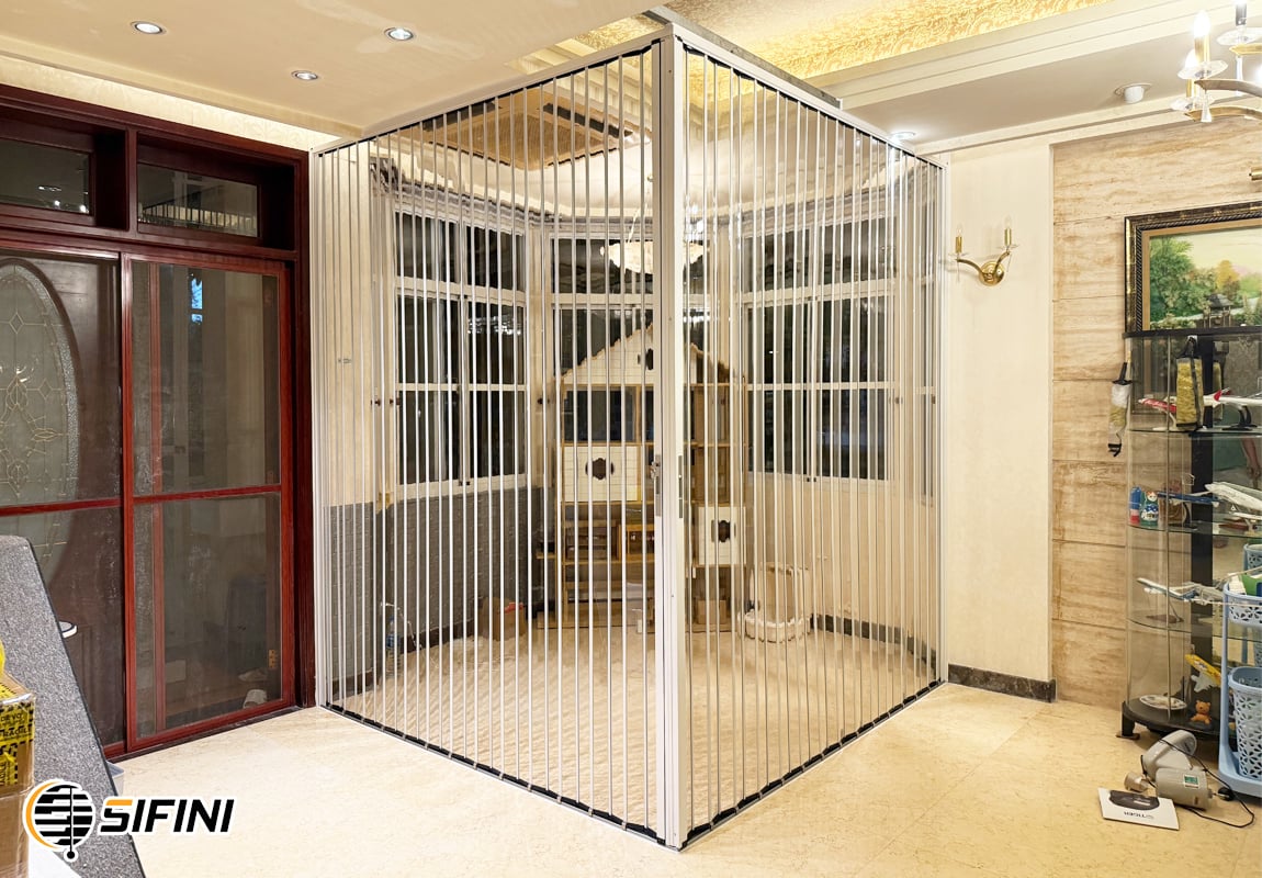 Cửa xếp lá nhựa trong