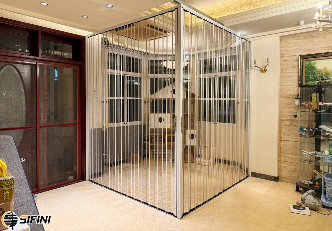 Cửa xếp lá nhôm lưới