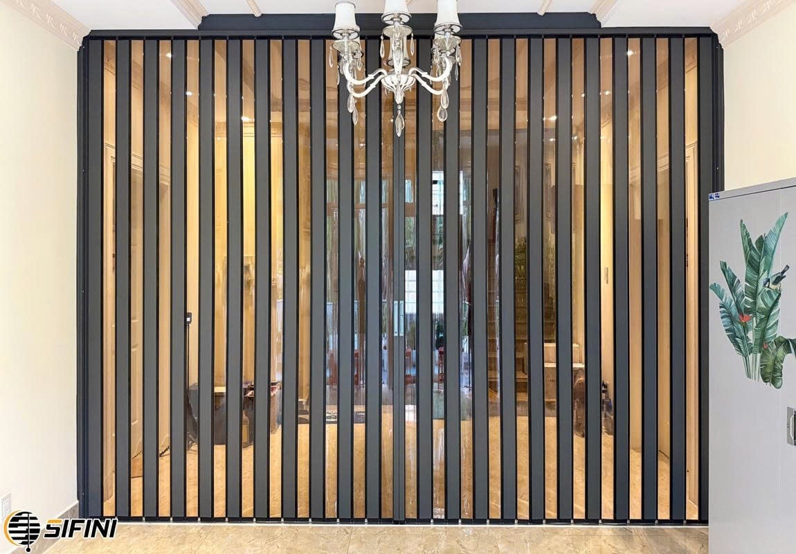 Cửa xếp lá nhôm lưới