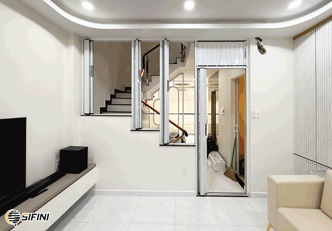 Cửa xếp lá nhựa trong