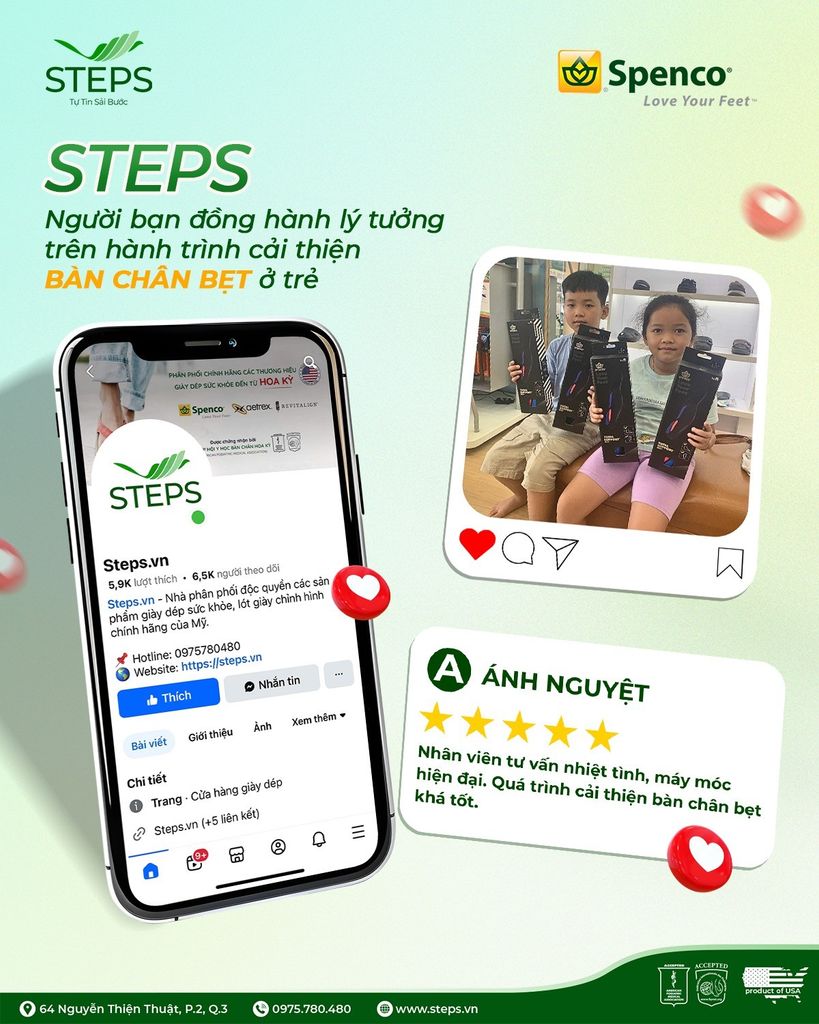 Steps - Người bạn đồng hành lý tưởng trên hành trình cải thiện bàn chân ở trẻ