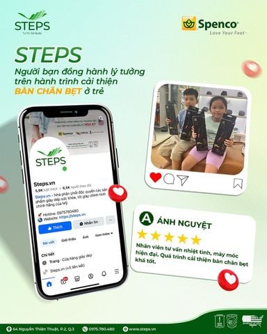 Steps - Người bạn đồng hành lý tưởng trên hành trình cải thiện bàn chân ở trẻ