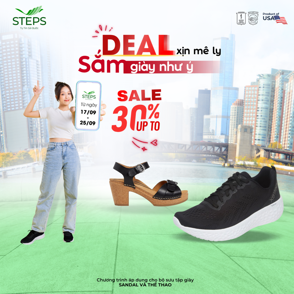 Deal xịn mê ly, sắm giày như ý - Sale upto 30%