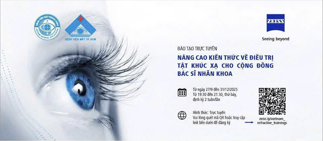 Chương trình đào tạo trực tuyến “Nâng cao kiến thức về điều trị tật khúc xạ cho cộng đồng bác sĩ nhãn khoa”