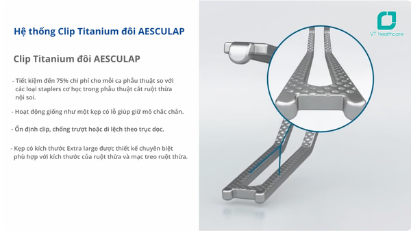 Kiểm soát đóng mạch an toàn hơn với clip titanium đôi Aesculap