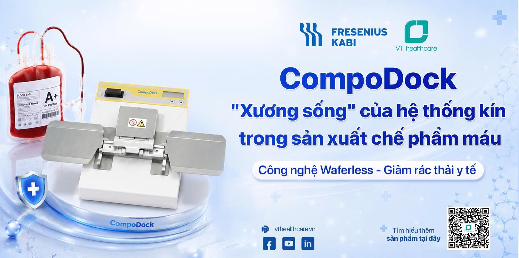 Máy nối dây vô trùng CompoDock: 