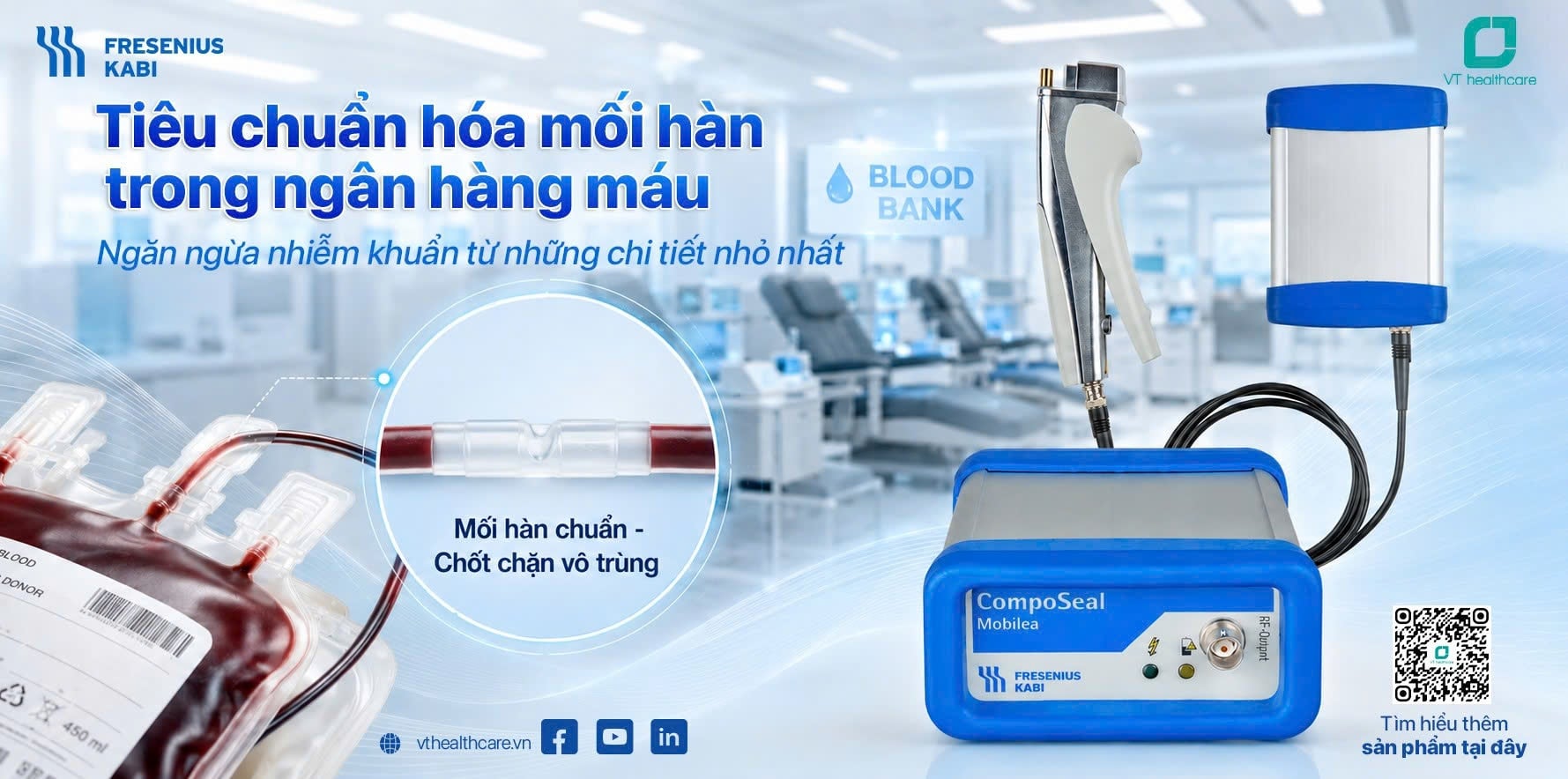 Tiêu chuẩn hóa mối hàn trong ngân hàng máu: Ngăn ngừa nhiễm khuẩn từ những chi tiết nhỏ nhất