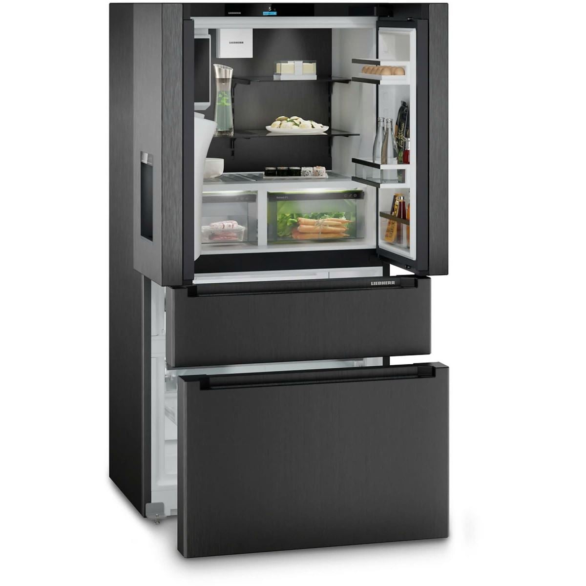 Thiết kế French Door BlackSteel của Liebherr MBbsdi 9528 Plus