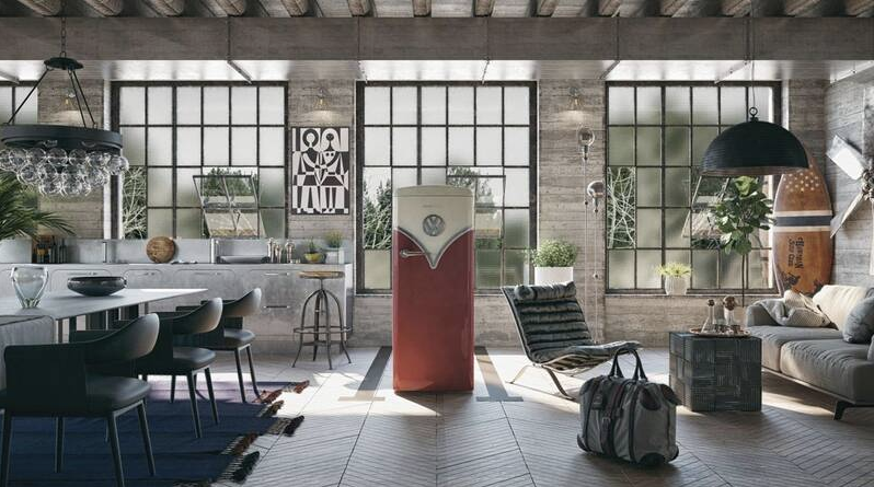 Tủ Lạnh Gorenje OBRB153R màu đỏ Bordeaux