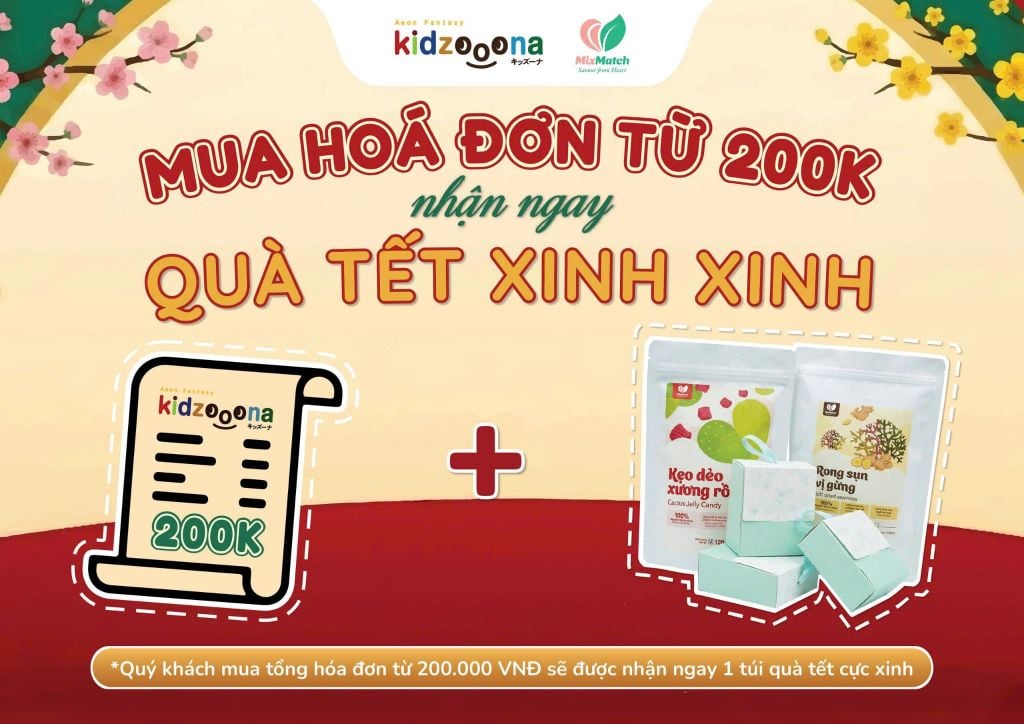 Mua hóa đơn từ 200.000đ – bé nhận ngay quà xinh từ Mixmatch