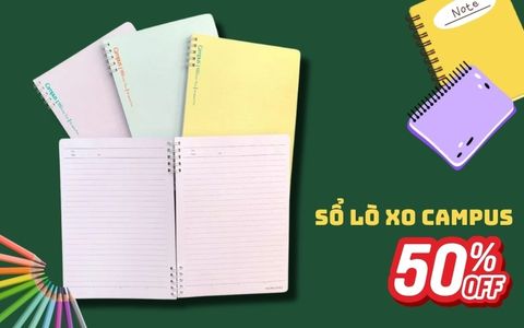 Sổ Lò Xo Campus Vĩnh Thịnh Giảm Sâu 50% Từ Ngày 16.09.2025 - 16.10.2025