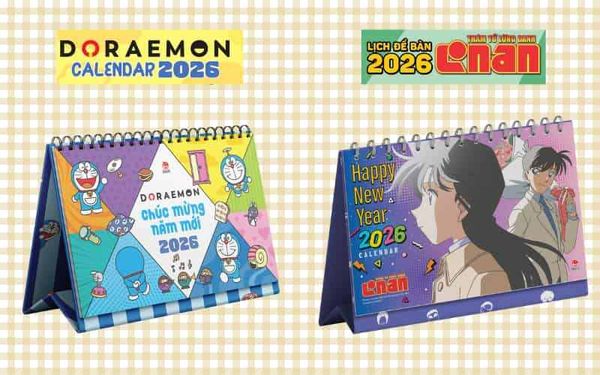 Bộ Sưu Tập Lịch Năm 2026 Chủ Đề Hoạt Hình Siêu Hot Nhà Xuất Bản Kim Đồng