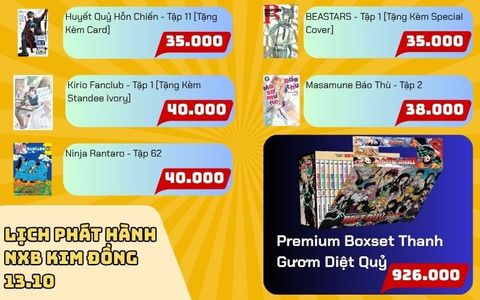 Thông Báo Phát Hành Comic NXB Kim Đồng Ngày 13.10.2025