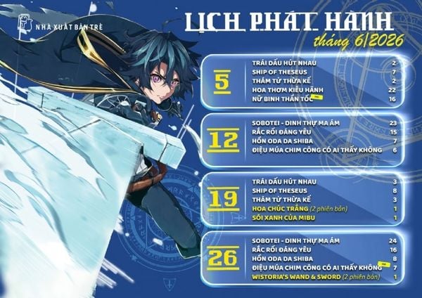 Lịch Phát Hành Truyện Tranh Nhà Xuất Bản Trẻ Định Kỳ Tháng 6.2026