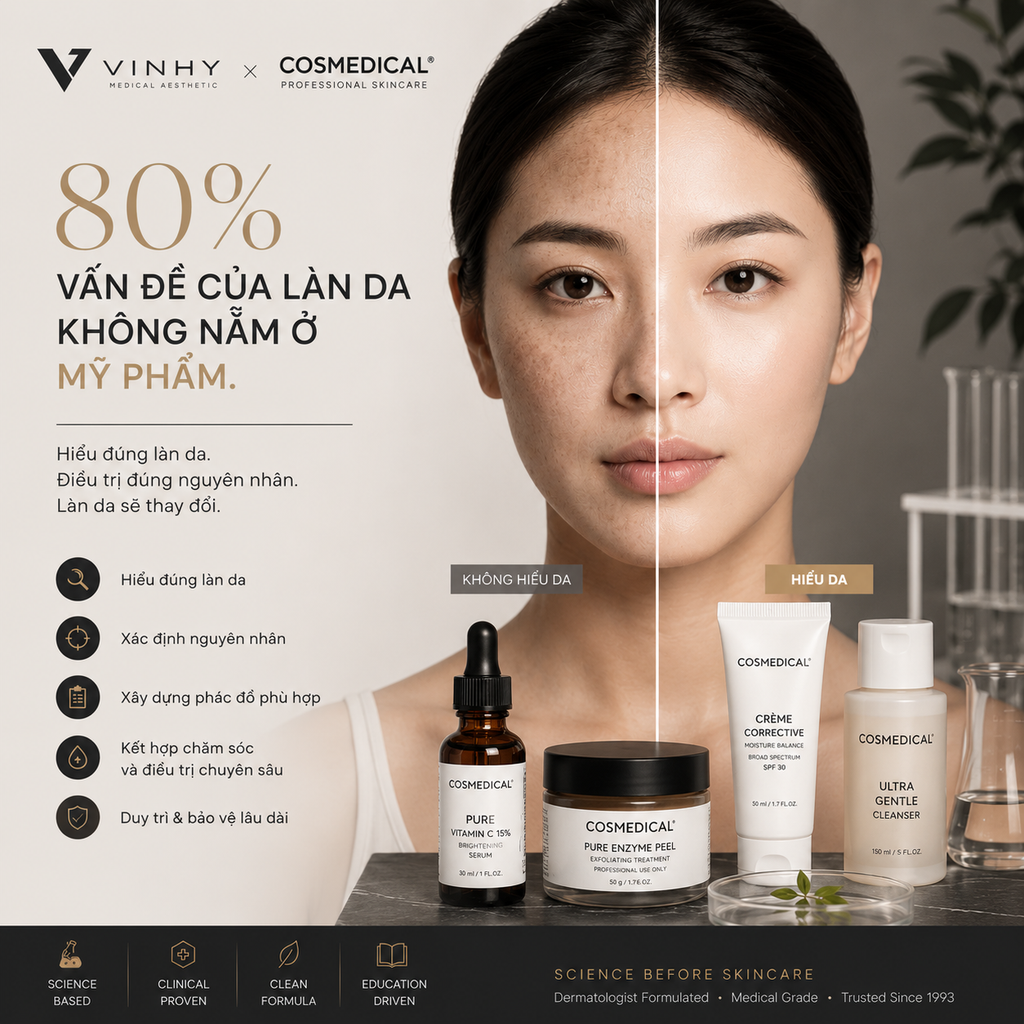 80% vấn đề của làn da không nằm ở mỹ phẩm