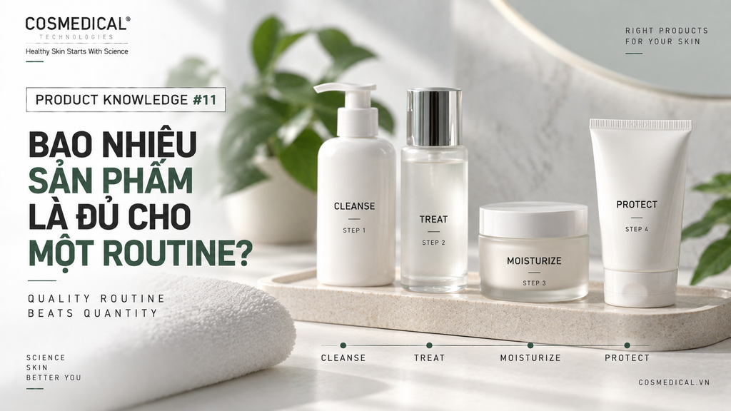 Bao nhiêu sản phẩm là đủ cho một routine?