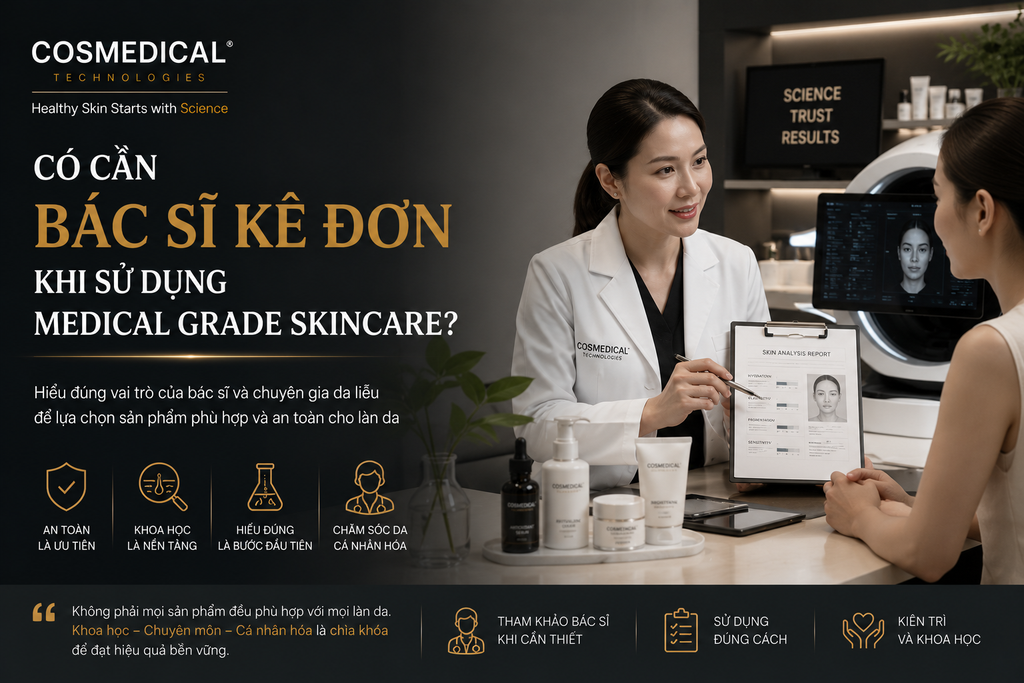 Có cần bác sĩ kê đơn khi sử dụng Medical Grade Skincare không?