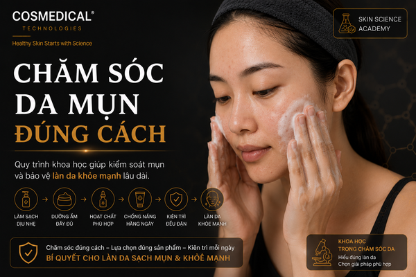 Chăm sóc da mụn đúng cách: Hướng dẫn khoa học để kiểm soát mụn hiệu quả
