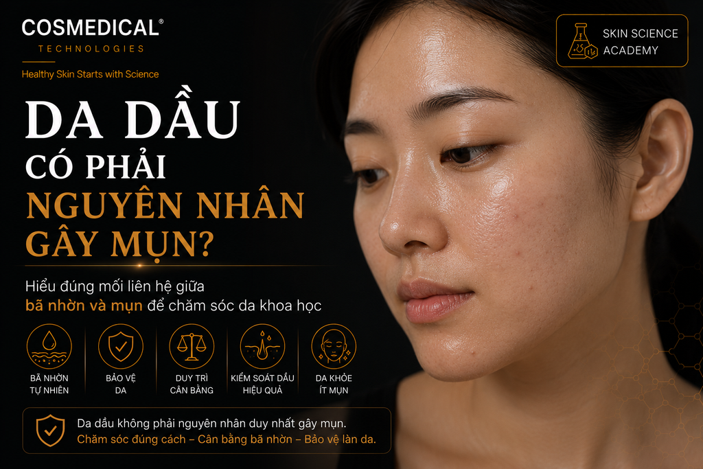 Da dầu có phải nguyên nhân gây mụn?