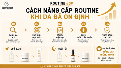 ROUTINE #09 — Cách nâng cấp routine khi da đã ổn định