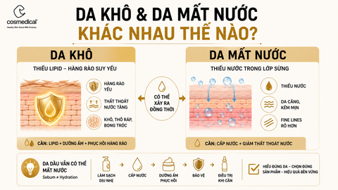 Da khô và da mất nước khác nhau thế nào?
