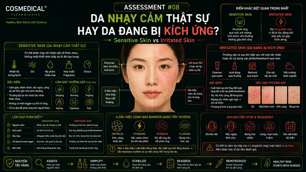 ASSESSMENT #08 — Da nhạy cảm thật sự hay da đang bị kích ứng?