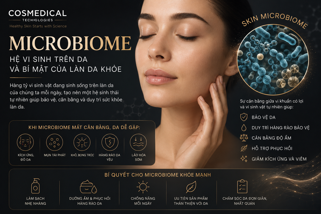 Microbiome – Hệ vi sinh trên da và bí mật của một làn da khỏe