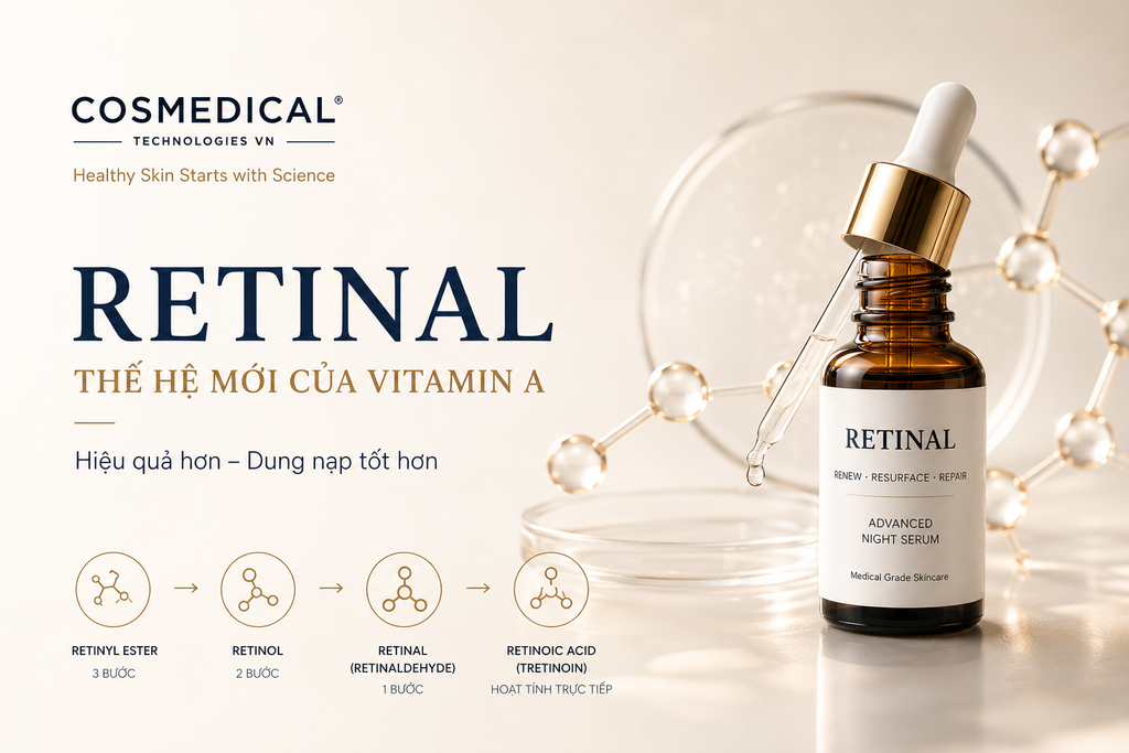 Retinal là gì? Vì sao đây được xem là thế hệ mới của Vitamin A trong chăm sóc da?