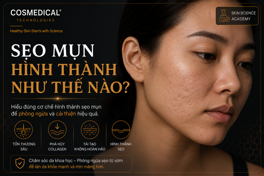 Sẹo mụn hình thành như thế nào? Hiểu đúng để phòng ngừa và cải thiện