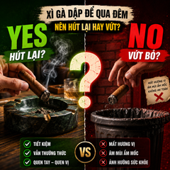 Tranh cãi - Xì gà dập qua đêm có nên châm lại ?