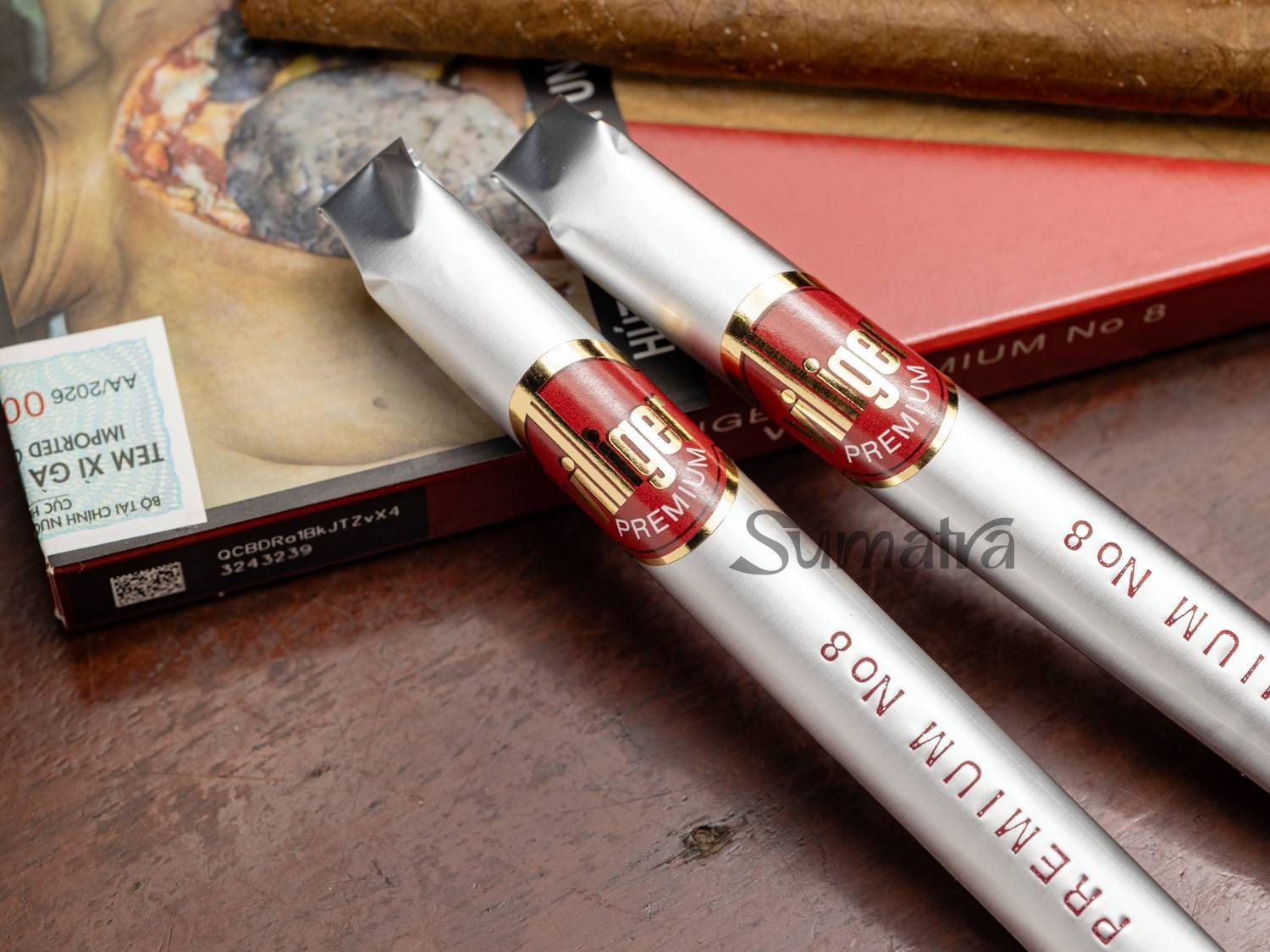 xi ga mini chinh hang, xi ga villiger premium no 8 vanilla