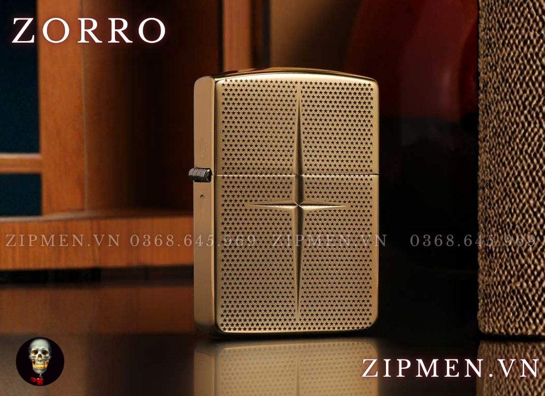 Bật lửa Zorro replica 1941 vỏ đồng ruột đồng