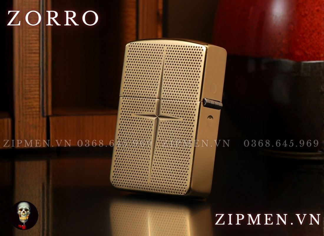 Bật lửa Zorro replica 1941 vỏ đồng ruột đồng