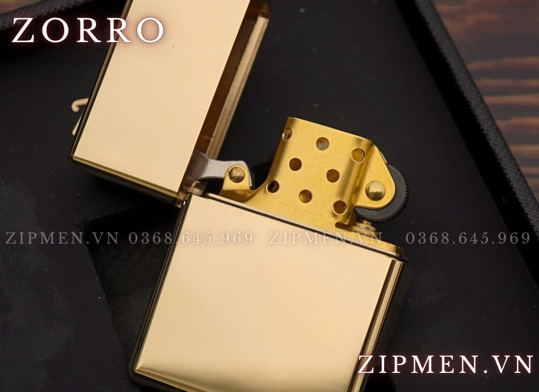 Bật lửa Zorro 912 Đồng Nguyên Khối CNC limited