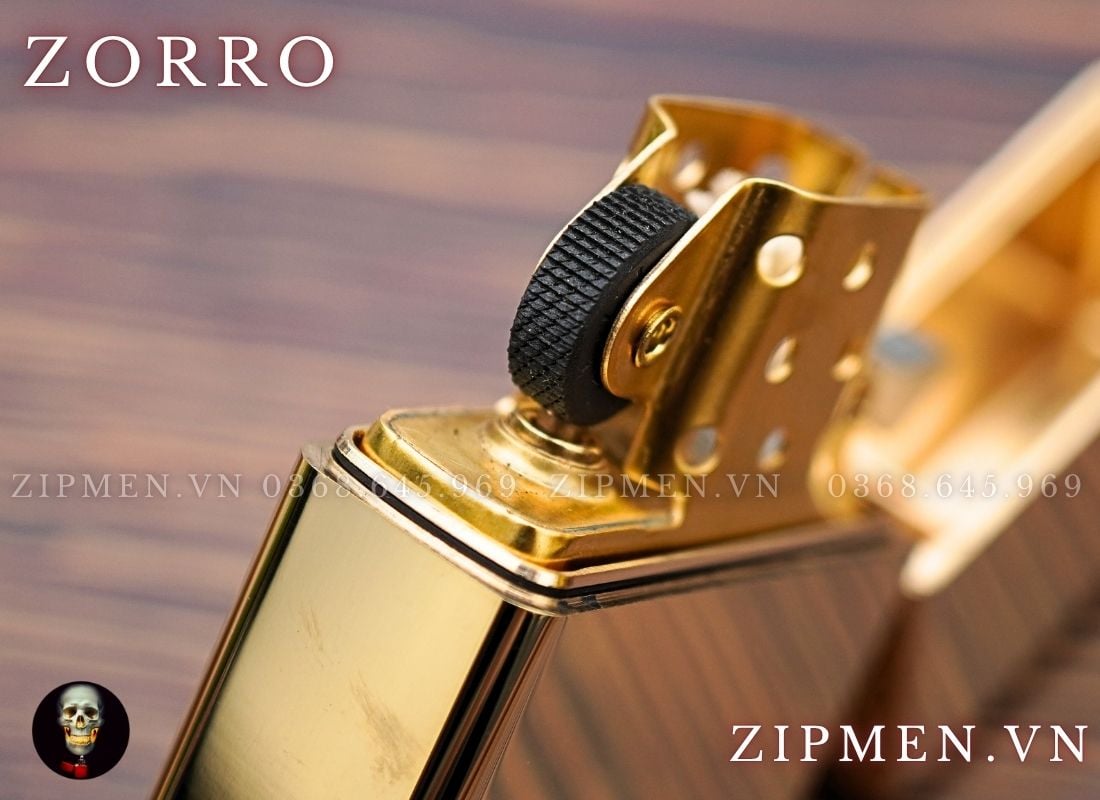 Bật lửa Zorro 912 Đồng Nguyên Khối CNC limited