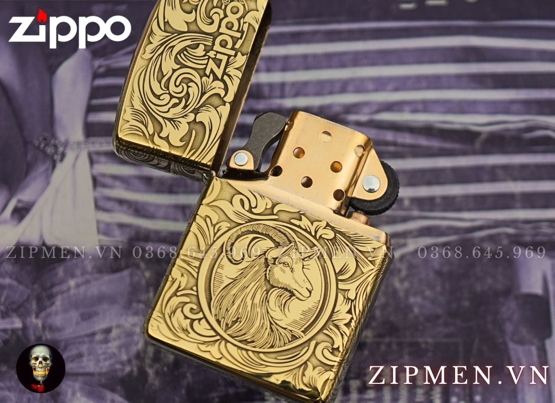 Zippo Armor Limited chủ đề 12 con giáp tuổi con Dê
