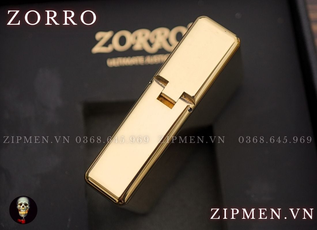 Bật lửa Zorro 912 Đồng Nguyên Khối CNC limited