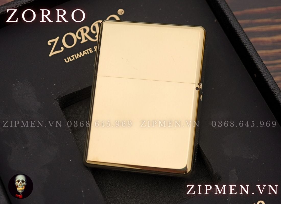 Bật lửa Zorro 912 Đồng Nguyên Khối CNC limited