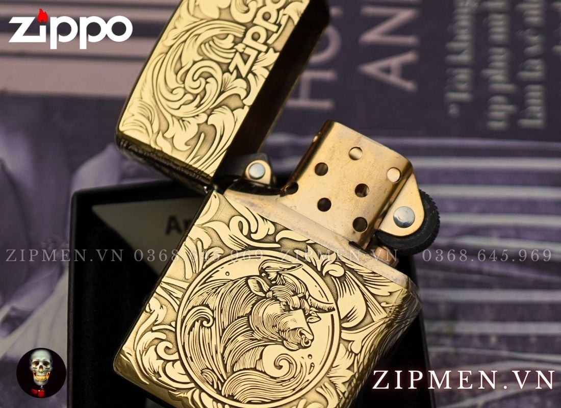 Zippo Armor Limited chủ đề 12 con giáp tuổi sửu