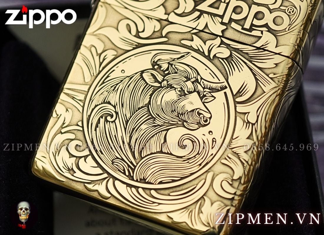 Zippo Armor Limited chủ đề 12 con giáp tuổi sửu