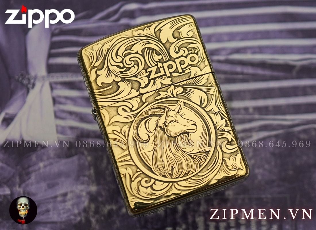 Zippo Armor Limited chủ đề 12 con giáp tuổi con Dê