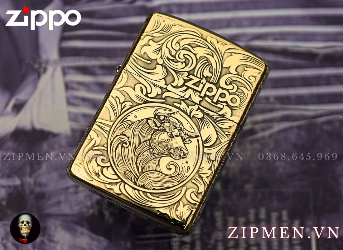 Zippo Armor Limited chủ đề 12 con giáp tuổi sửu