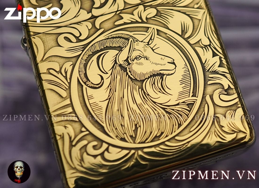 Zippo Armor Limited chủ đề 12 con giáp tuổi con Dê