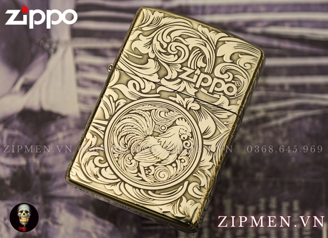 Bật lửa Zippo Armor Limited chủ đề 12 con giáp tuổi Dậu