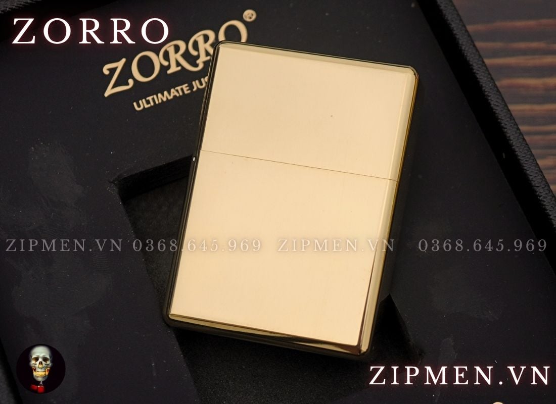 Bật lửa Zorro 912 Đồng Nguyên Khối CNC limited