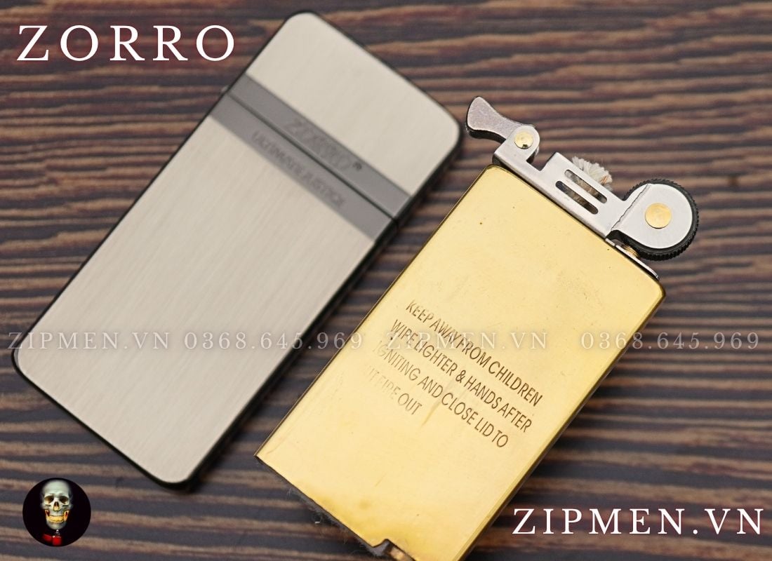 Bật lửa Zorro siêu mỏng viền đen