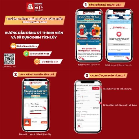 HƯỚNG DẪN CÁCH ĐĂNG KÝ VÀ ĐỔI ĐIỂM THƯỞNG DÀNH CHO THÀNH VIÊN KGC JUNG KWAN JANG